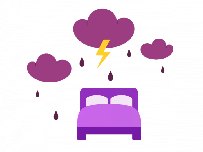 Lit sous un orage